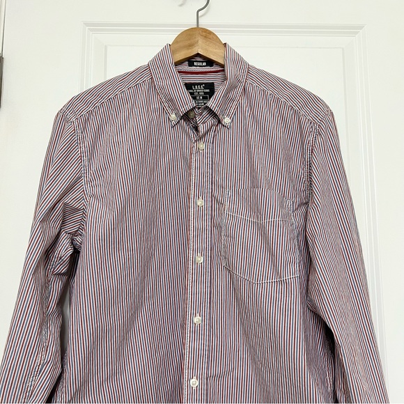H&M L.O.O.G. Long Sleeve Button Down Stripped Shirt Men's Size Medium - Picture 3 of 8